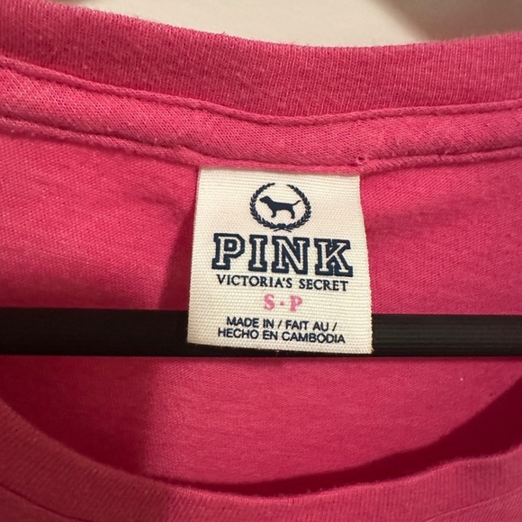 PINK Victoria’s Secret Womens Pink Loves Canada Short Sleeve T-shirt Size Small - Picture 6 of 8